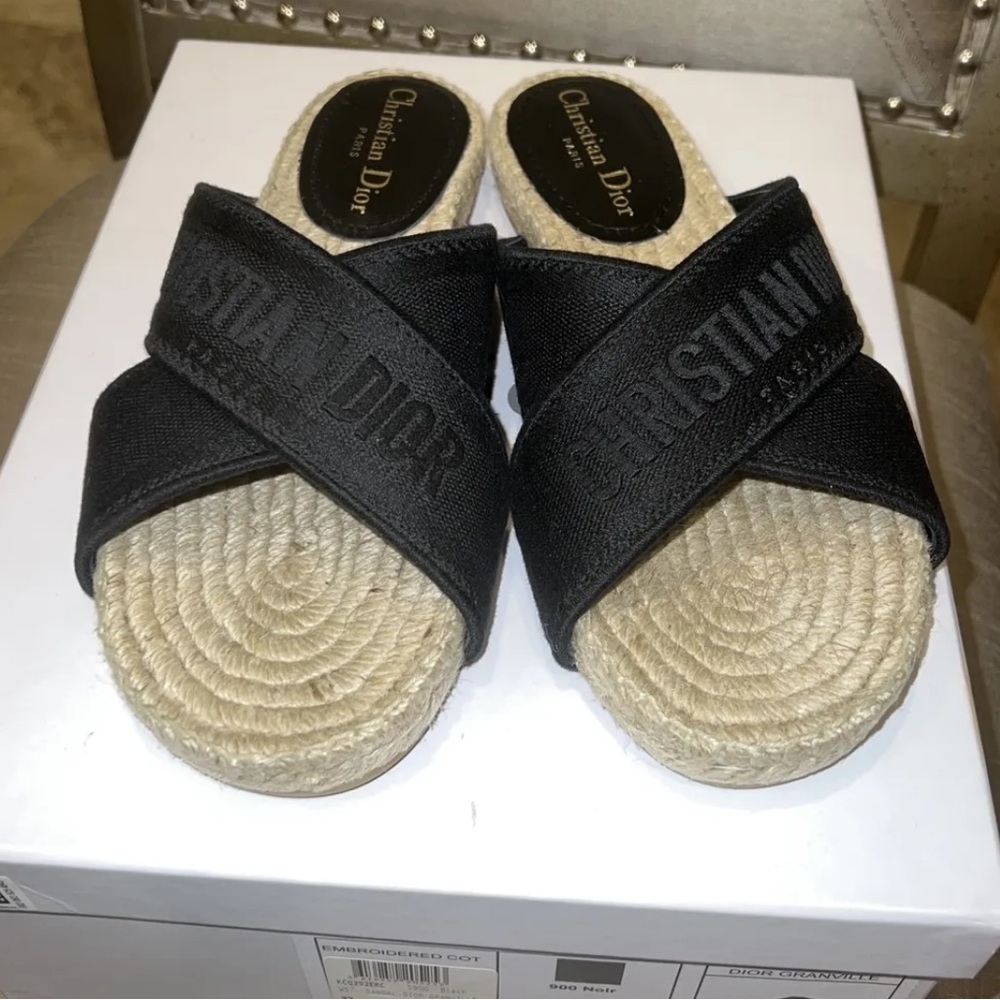Brand New Dior Espadrille Sandals 37